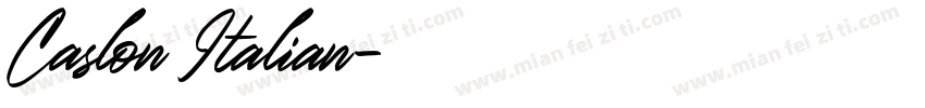 Caslon Italian字体转换